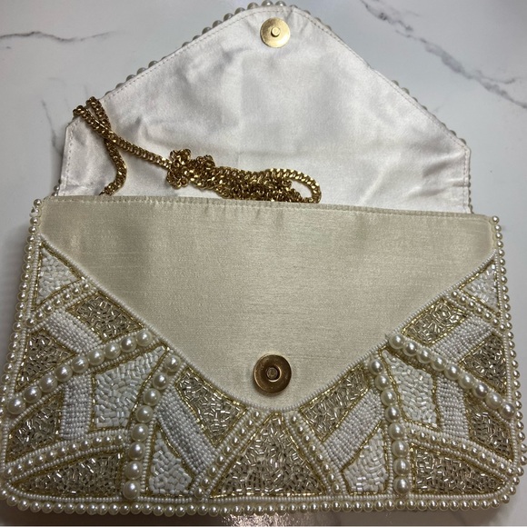 Lulus Piece of Love White Multi Beaded Clutch - Picture 11 of 11